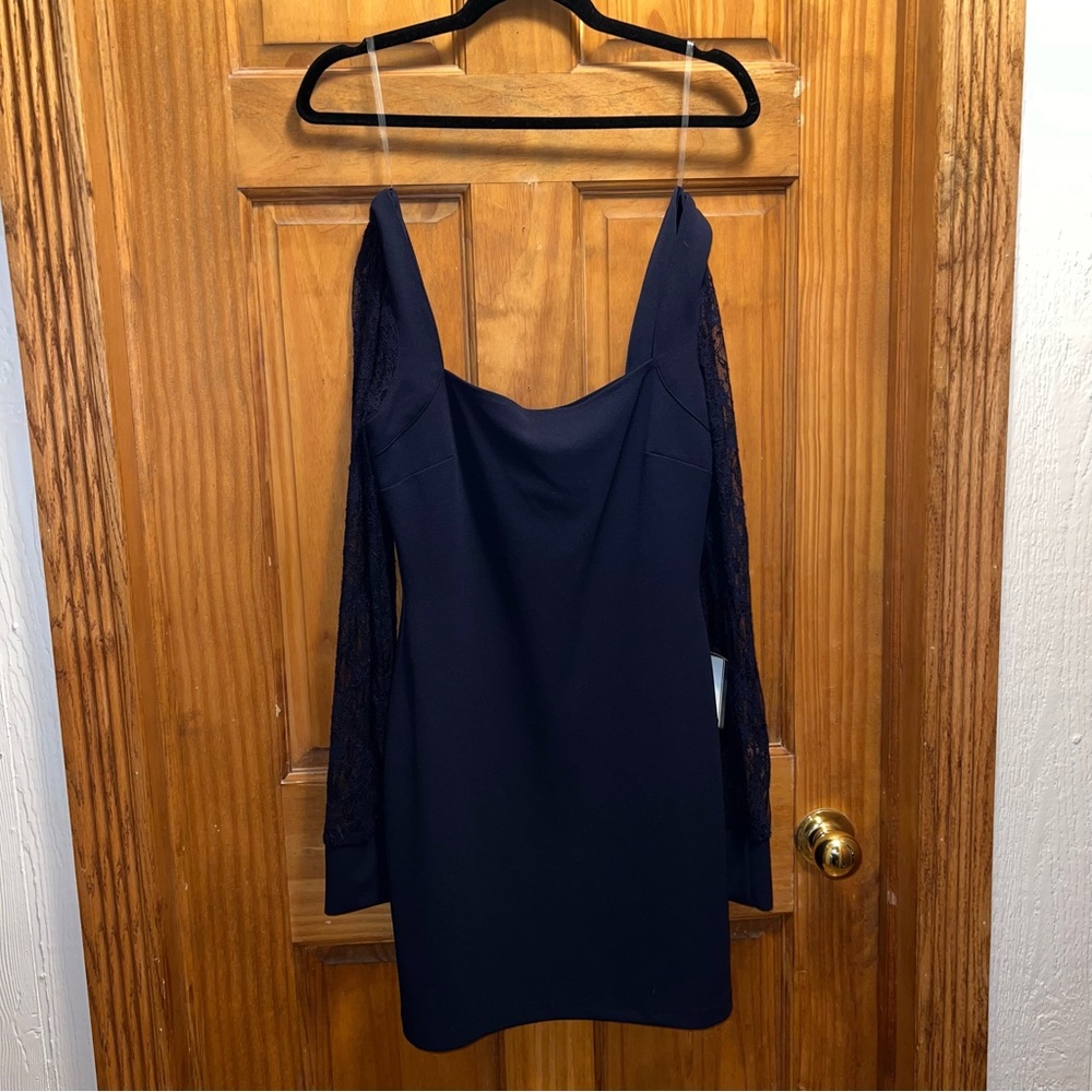 Speechless Navy Long Sleeve Dress - Large- NWT
